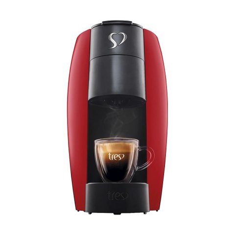 Cafeteira Elétrica Automática Espresso 3 Corações LOV Vermelha - 220V