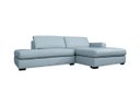 Ver imagem 1 de Sofá de Couro com Chaise N.y. 3 Lugares Light Blue 2,54 M - Mempra