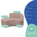 Ver imagem 6 de Kit Divã Recamier Orgânico Marrocos 160cm Lado Esquerdo e 1 Poltronas Amore Linho Rose