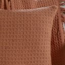 Ver imagem 3 de Capa de Almofada Decorativa Waffle 100% Algodão 45x45cm Terracota