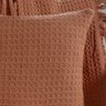 Capa de Almofada Decorativa Waffle 100% Algodão 45x45cm Terracota - 3