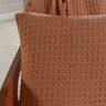 Capa de Almofada Decorativa Waffle 100% Algodão 45x45cm Terracota - 2