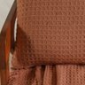 Capa de Almofada Decorativa Waffle 100% Algodão 45x45cm Terracota - 4