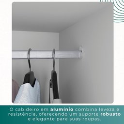 Guarda Roupa Solteiro 100% Mdf 2 Portas de Correr 3 Gavetas com Espelho Portugal - Mais Móveis - 9