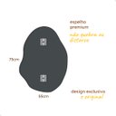 Ver imagem 3 de Espelho Grande Decorativo Orgânico Pinterest 55x75 Mod. Rubi Preto