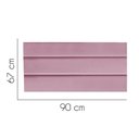 Ver imagem 2 de Painel Cabeceira Estofada Argentina 90cm Cama Box Solteiro Corino Rosa Bebe- Mabe Magazine