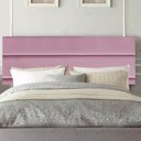 Ver imagem 1 de Painel Cabeceira Estofada Argentina 90cm Cama Box Solteiro Corino Rosa Bebe- Mabe Magazine