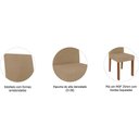 Ver imagem 4 de Kit 2 Cadeiras Sala Jantar Maia 2 Un Nature/Suede Chumbo - Cimol