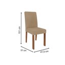 Ver imagem 3 de Kit 2 Cadeiras Sala Jantar Maia 2 Un Nature/Suede Chumbo - Cimol