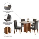 Ver imagem 6 de Conjunto de Mesa Sala de Jantar Tampo com Vidro Mond 1,20m 4 Cadeiras Bele Veludo Viero