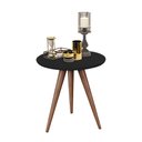 Ver imagem 4 de Mesinha Decorativa de Canto Lateral Retrô - Preta