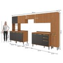 Ver imagem 4 de Armário de Cozinha Completa 390cm Preto Grid Elara Kappesberg