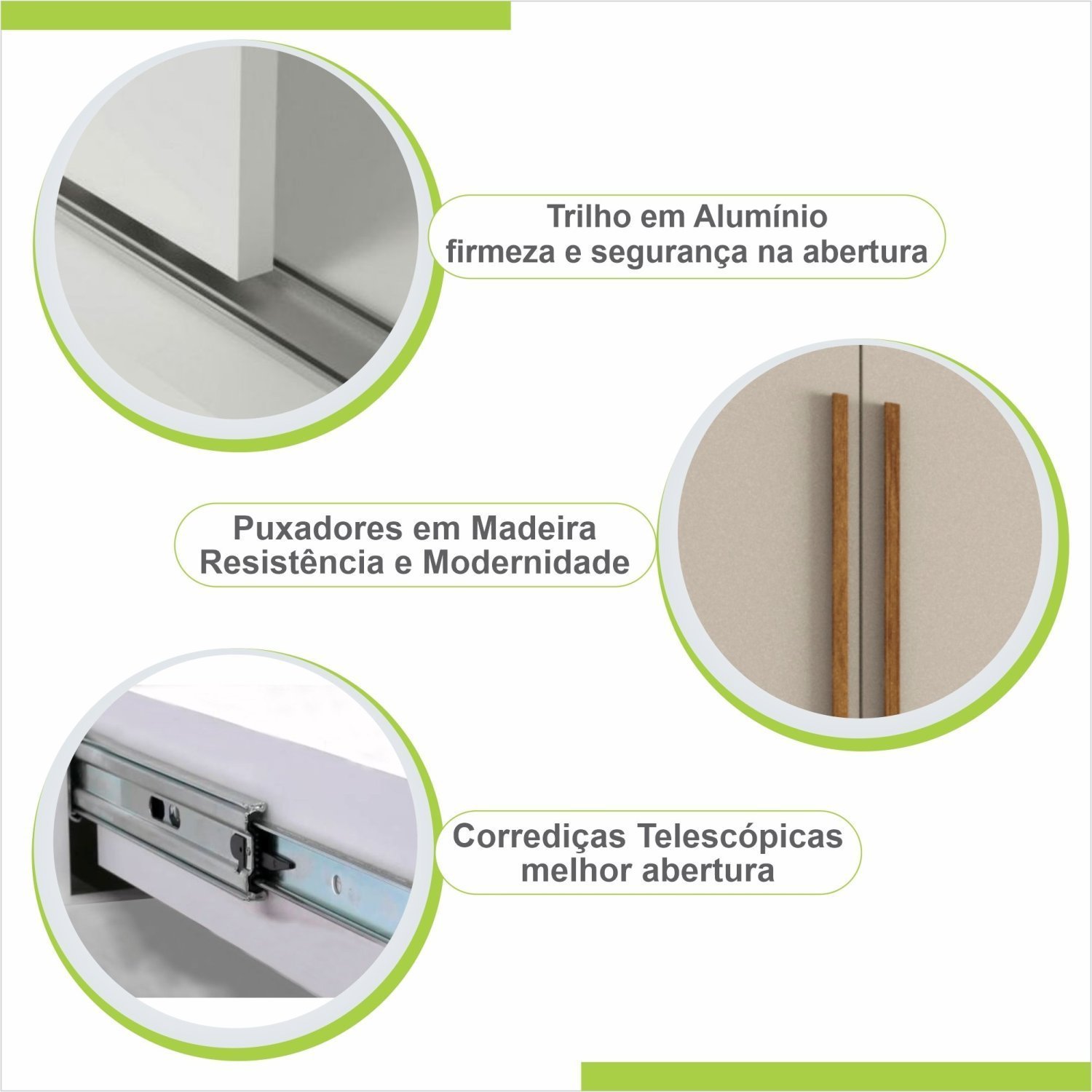 Guarda Roupa Casal 3 Portas 4 Gavetas Seul Sallêto Móveis - 5