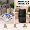 Ver imagem 5 de Organizador Porta 6 Escovas Pasta Dente Creme Grande com Tampa Banheiro Pia Lavabo Suporte Higienico