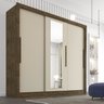 Guarda Roupa Casal com Espelho 3 Portas 4 Gavetas Seul Sallêto Móveis - 1
