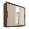 Guarda Roupa Casal com Espelho 3 Portas 4 Gavetas Seul Sallêto Móveis - 3
