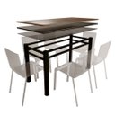 Ver imagem 1 de Base Para Mesa De Vidro Jantar 6 Lugares Preta Retangular