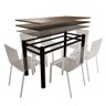 Base Para Mesa De Vidro Jantar 6 Lugares Preta Retangular - 1