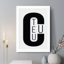Ver imagem 2 de Quadro Decorativo Teu C(e)u 24x18cm - com Vidro:moldura Preta