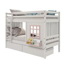 Ver imagem 2 de Beliche Infantil com Janela Gavetas e Cortina Madeira Maciça Branco/ Rosa Housin