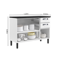 Ver imagem 4 de Balcão Cozinha em Aço 3 Portas e 2 Gavetas 120cm com Tampo New Premium Itatiaia