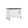 Balcão Cozinha em Aço 3 Portas e 2 Gavetas 120cm com Tampo New Premium Itatiaia  - 3