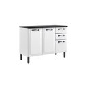 Ver imagem 3 de Balcão Cozinha em Aço 3 Portas e 2 Gavetas 120cm com Tampo New Premium Itatiaia