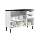 Ver imagem 5 de Balcão Cozinha em Aço 3 Portas e 2 Gavetas 120cm com Tampo New Premium Itatiaia 