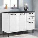 Ver imagem 2 de Balcão Cozinha em Aço 3 Portas e 2 Gavetas 120cm com Tampo New Premium Itatiaia