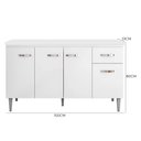 Ver imagem 2 de Balcão Pia Gabriela 150cm Branco com Tampo Mdp - Ajl Móveis Branco
