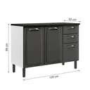 Ver imagem 4 de Balcão de Cozinha em Aço 3 Portas 2 Gavetas 120cm com Tampo New Premium Itatiaia Cinza Grafite/Branco