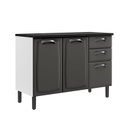 Ver imagem 3 de Balcão Cozinha em Aço 3 Portas e 2 Gavetas 120cm com Tampo New Premium Itatiaia