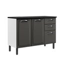 Ver imagem 3 de Balcão Cozinha em Aço 3 Portas e 2 Gavetas 120cm com Tampo New Premium Itatiaia