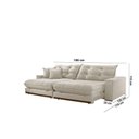 Ver imagem 3 de Sofá Duque Dois Módulos de 90cm B25cm Meu Sofá Online A302 Linho Branco