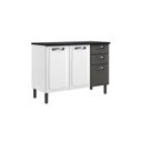 Ver imagem 6 de Balcão Cozinha em Aço 3 Portas e 2 Gavetas 120cm com Tampo New Premium Itatiaia