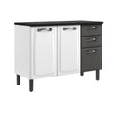 Ver imagem 3 de Balcão Cozinha em Aço 3 Portas e 2 Gavetas 120cm com Tampo New Premium Itatiaia
