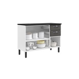 Balcão em Aço 120cm 3 Portas e 2 Gavetas com Tampo New Premium Itatiaia - 3