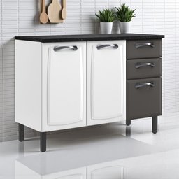Balcão em Aço 3 Portas e 2 Gavetas 120cm com Tampo New Premium Itatiaia - 2