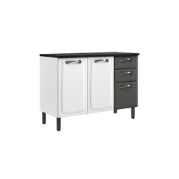 Balcão em Aço 120cm 3 Portas e 2 Gavetas com Tampo New Premium Itatiaia - 6