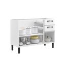 Ver imagem 6 de Balcão de Cozinha em Aço 3 Portas e 2 Gavetas 120cm sem Tampo New Premium Itatiaia Branco