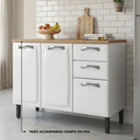Ver imagem 3 de Balcão de Cozinha em Aço 3 Portas e 2 Gavetas 120cm sem Tampo New Premium Itatiaia Branco