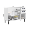 Ver imagem 4 de Balcão Cozinha em Aço 3 Portas e 2 Gavetas 120cm sem Tampo New Premium Itatiaia Branco