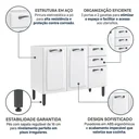 Ver imagem 7 de Balcão de Cozinha em Aço 3 Portas e 2 Gavetas 120cm sem Tampo New Premium Itatiaia Branco