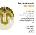 Ver mais imagens de Arandela Figo Ouro com Globo de Vidro Âmbar - 1-2620-14-am