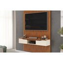 Ver imagem 5 de Rack Bancada C/ Painel P/ Tv Isac143x240cm Bali/cedro - Dj Móveis