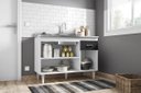 Ver imagem 2 de Balcão Armário de Cozinha Gabriela 120cm Branco/Preto S/Tampo - AJL Móveis