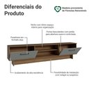 Ver imagem 4 de Rack para Tv até 80 Polegadas 218 Cm 2 Portas Rustic/cinza Agata Madesa