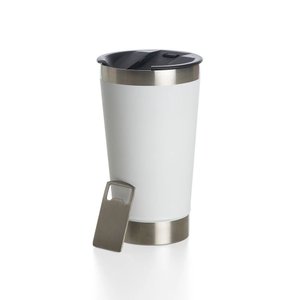Copo Térmico com Abridor de Garrafa 473ml Branco - Quanhe