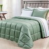 Edredom 400 Fios Egípcio Dupla Face King Size Verde 100% Algodão 3 Peças - 1
