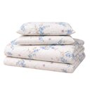 Ver imagem 2 de Kit Cobre Leito Evolution Casal Estampado Floral Dupla Face Colcha 3 Peças Lila
